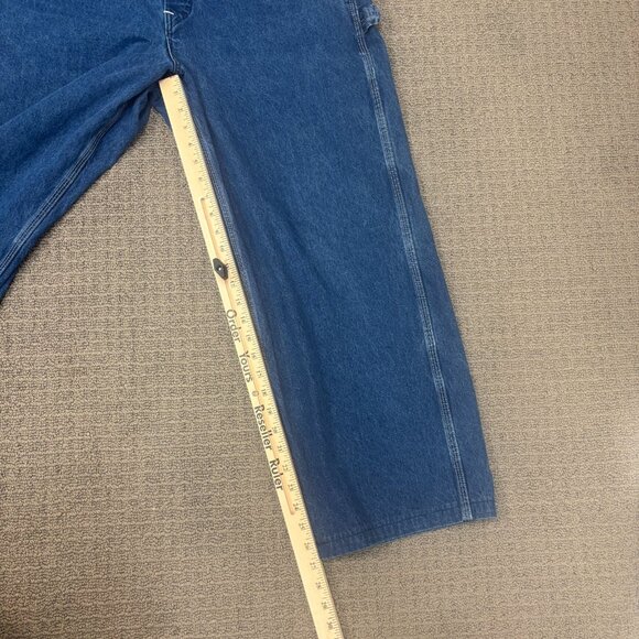 Vintage Carhartt Bib Overalls Youth Juniors 32X27 Cotton Straight Leg Utility - Picture 6 of 11